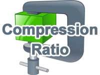 データ圧縮率（data compression ratio）